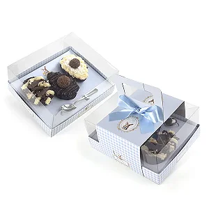 Caixa para 3 Ovos de Colher de 150g com Cinta com 1 un - Coleção Vichy - Joy Pack