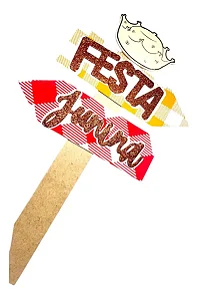Mini Placa Decoração Festa Junina Jardim - Grinfest