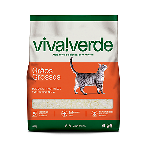 Viva!Verde Areia Higiênica Grãos Grossos 4Kg