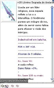 +20 Lâmina Sagrada do Andarilho