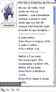+20 Garra Diabólica da Pós-conjuração