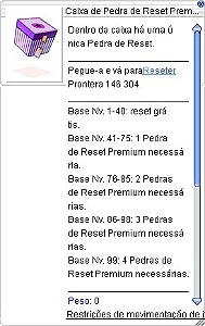 Caixa de Pedra de Reset Premium