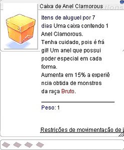 Caixa de Anel Clamorous
