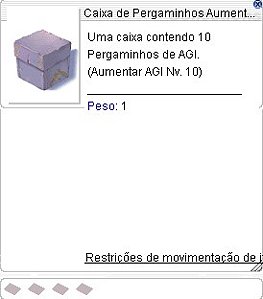Caixa de Pergaminho Aumentar Agilidade (10)