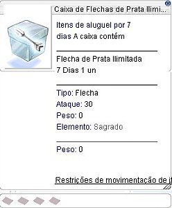 Caixa de Flechas de Prata Ilimitadas 7 Dias