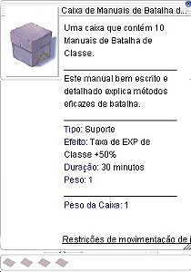 Caixa de Manuais de Batalha de Classe (10)