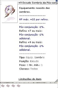 +9 Escudo Sombrio da Pós-conjuração