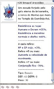 +20 Broquel Aracnídeo