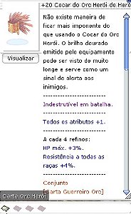 +20 Cocar do Orc Herói do Herói