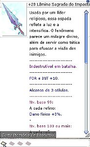 +20 Lâmina Sagrada do Impacto
