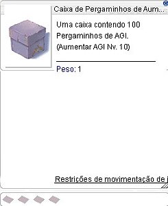 Caixa de Pergaminhos de Agilidade (100)