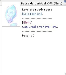 Pedra de Variável -3% Meio