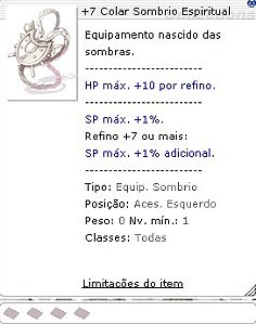 +7 Colar Sombrio Espiritual