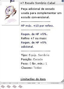 +7 Escudo Sombrio Cabal