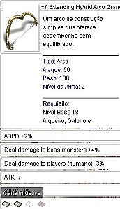 +7 Arco Grande Aspd +2% Side + Injust 1 slot livre