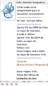 Colar Sombrio Tempestivo