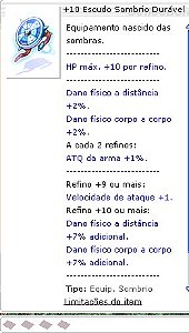 +10 Escudo Sombrio Durável