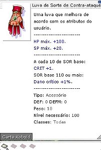 Luva da Sorte Contra-Ataque