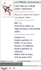 +10 Infiltrador Ilusional das Lâminas Bi + encant
