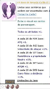 +9 Asas de Arcanjo Caído Fatal