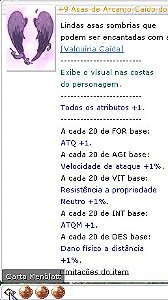 +9 Asas de Arcanjo Caído Mira Apurada