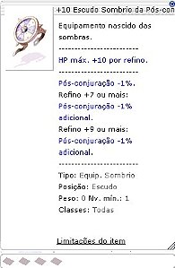 +10 Escudo Sombrio da Pós-conjuração