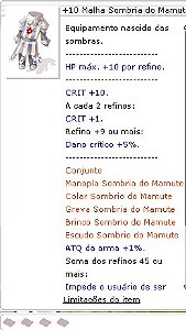+10 Malha Sombria do Mamute