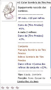Colar Sombrio de Tiro Preciso