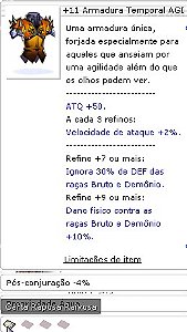 +11 Armadura Temporal AGI Nove Caudas
