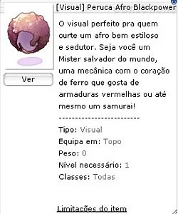 Peruca Afro Blackpower