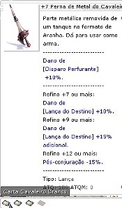 +7 Perna de Metal do Cavaleiro Rebelde Bi