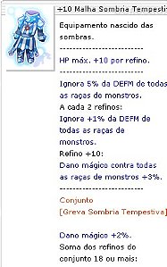 +10 Malha Sombria Tempestiva