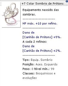 +7 Colar Sombrio de Prótons