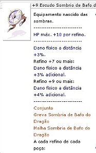 +9 Escudo Sombrio de Bafo do Dragão