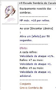 +9 Escudo Sombrio de Cavaleiro Rúnico