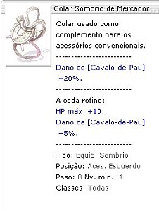 Colar Sombrio de Mercador