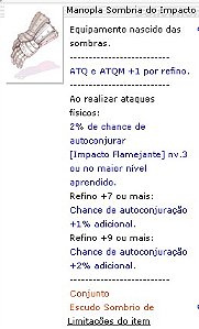 Manopla Sombria do Impacto