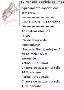 +9 Manopla Sombria do Impacto