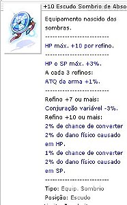 +10 Escudo Sombrio de Absorção
