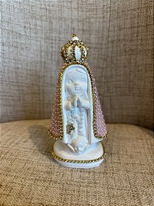 Nossa Senhora Baby Rosa com Strass 12cm