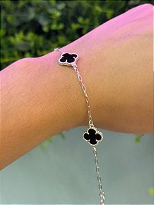 Pulseira Trevo Preto