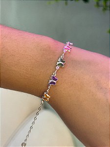 Pulseira Borboletas Coloridas