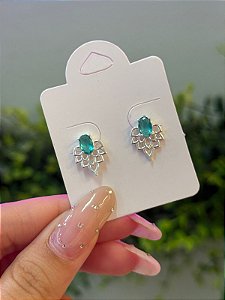 Brinco com Pedra Verde