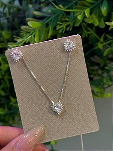 Conjunto Coração Branco