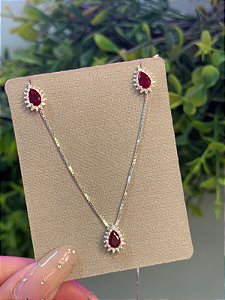 Conjunto Gota Vermelho