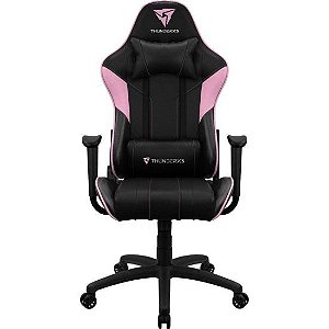 Cadeira Gamer Thunderx3 Ec3 Almofadada Couro Sintético Rosa