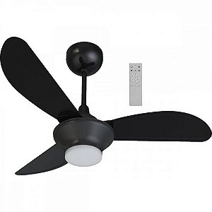 Ventilador de Teto Ventisol Mistral 3 Pás Preto Bivolt
