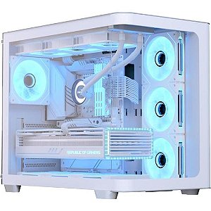 Gabinete Gamer Aerocool ATX P500C Branco Lateral Vidro