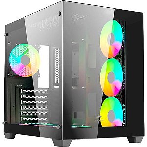 Gabinete Gamer C3Tech Aquarius MT-G910 Sem Fans Preto