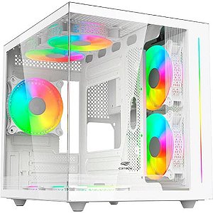 Gabinete Gamer C3Tech Aquarius MT-G810 Sem Fans Branco